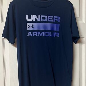 Under Armour Men's Navy Blue Short-Sleeve Logo Tee